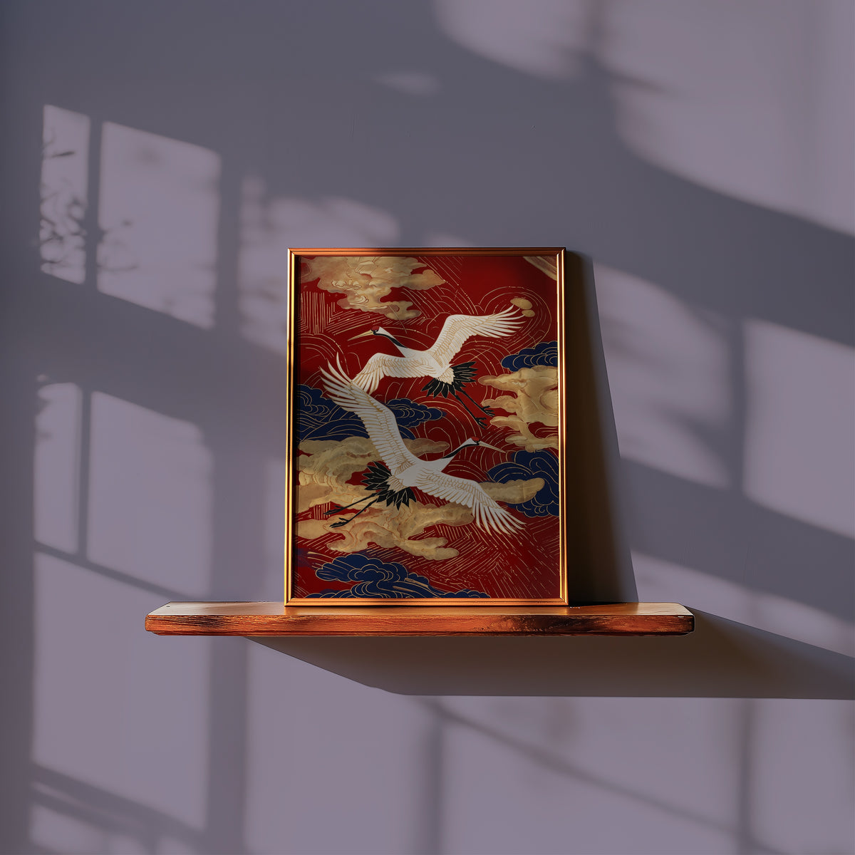 Crimson Cranes Poster – i rum 5