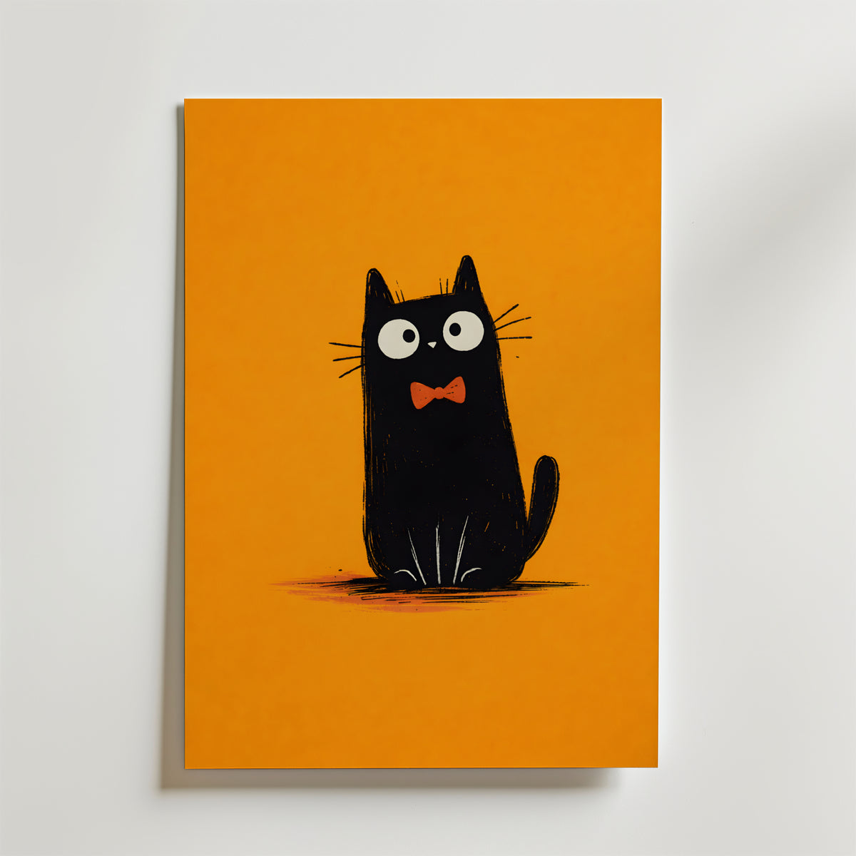 The Dapper Cat – stilfullt konsttryck från Bozetto, tryckt på matt finpapper i hög tryckkvalitet
