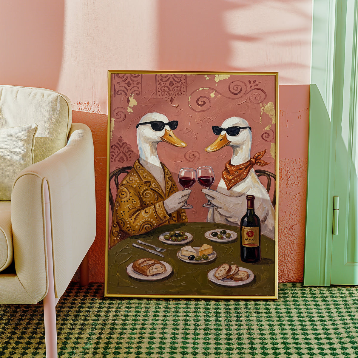 Wine O'Clock Ducks Poster – i rum 5