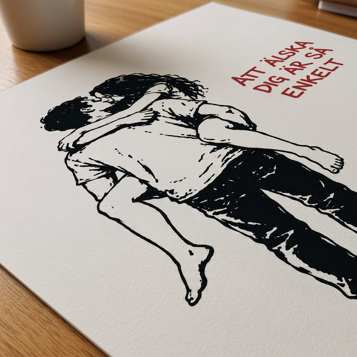 Älska Enkelt Poster – närbild på papper
