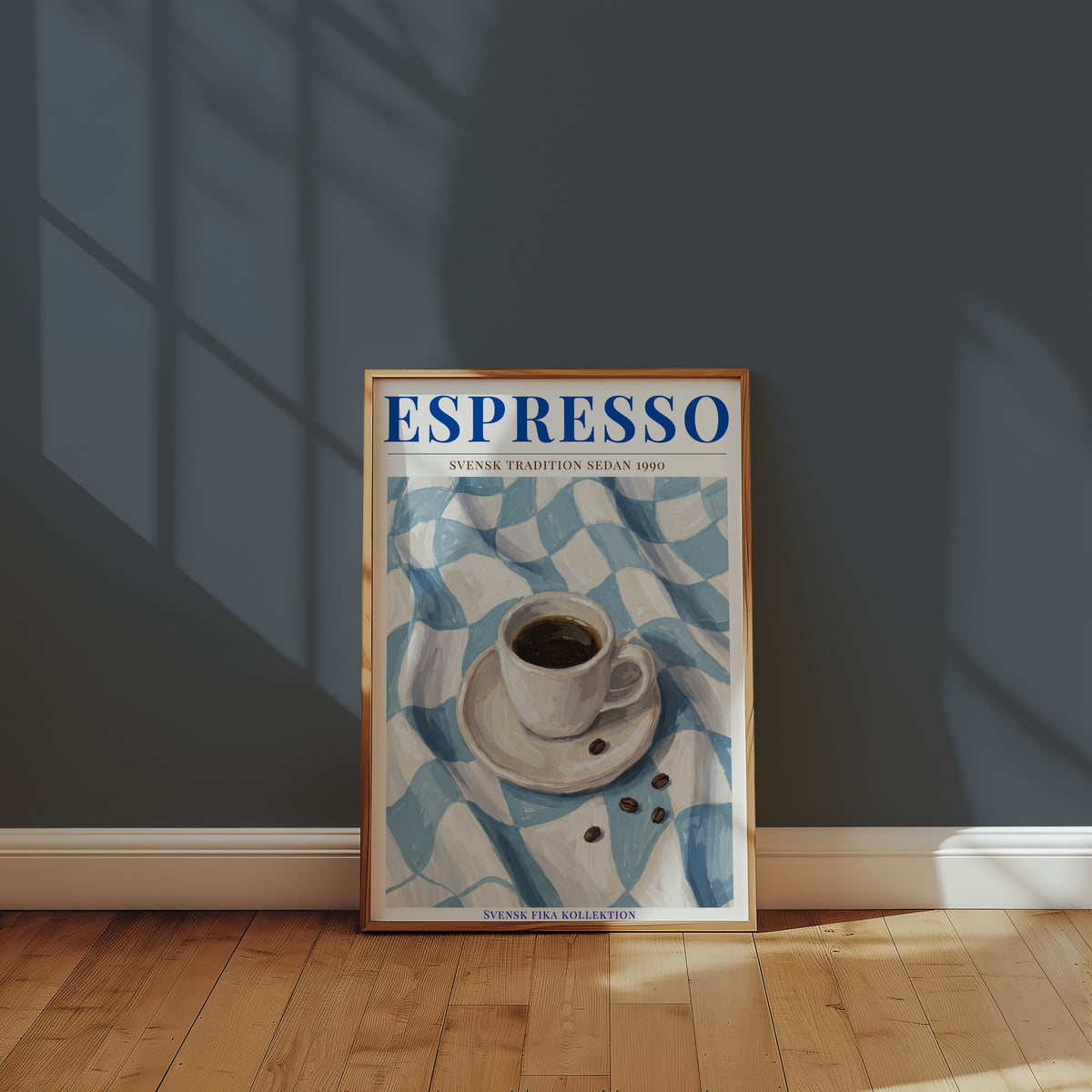 Espresso poster i stilrent hem med modern inredning – Bozetto i hög tryckkvalitet