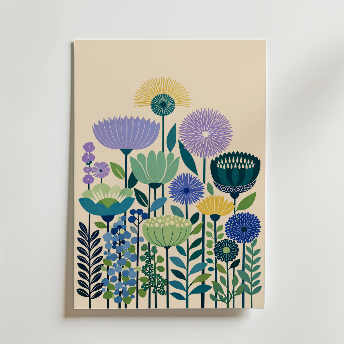 Nordic Bloom – stilfullt konsttryck från Bozetto, tryckt på matt finpapper i hög tryckkvalitet