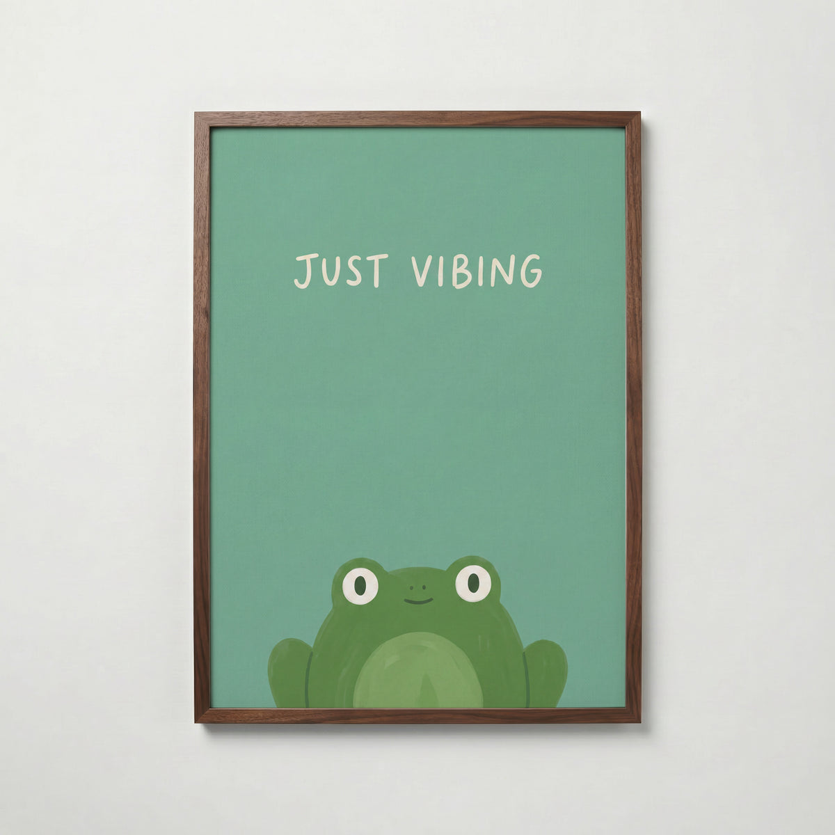 Just Vibing Frog Poster – valnötsram
