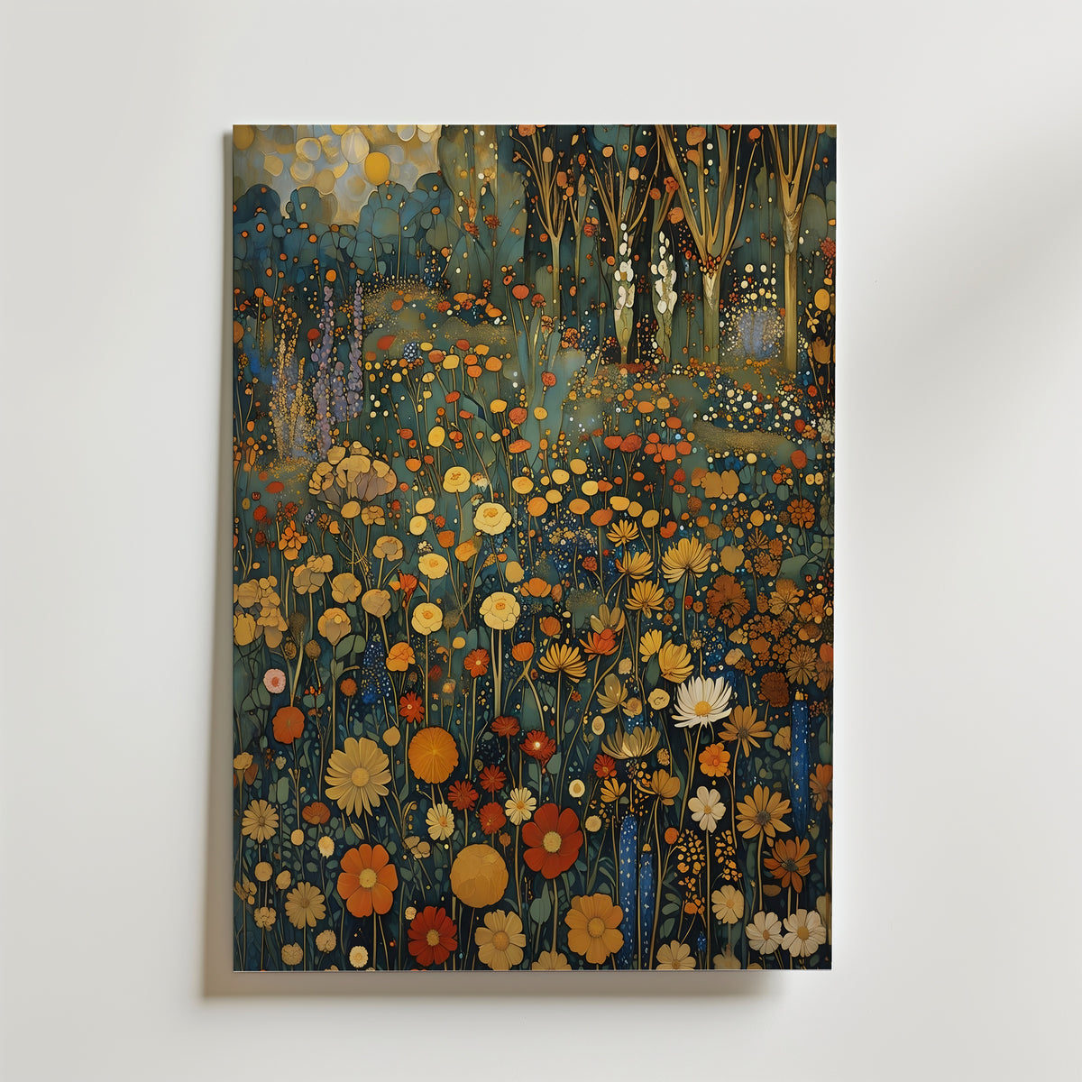 Gustav Klimt Golden Meadow Reverie Poster – utan passepartout