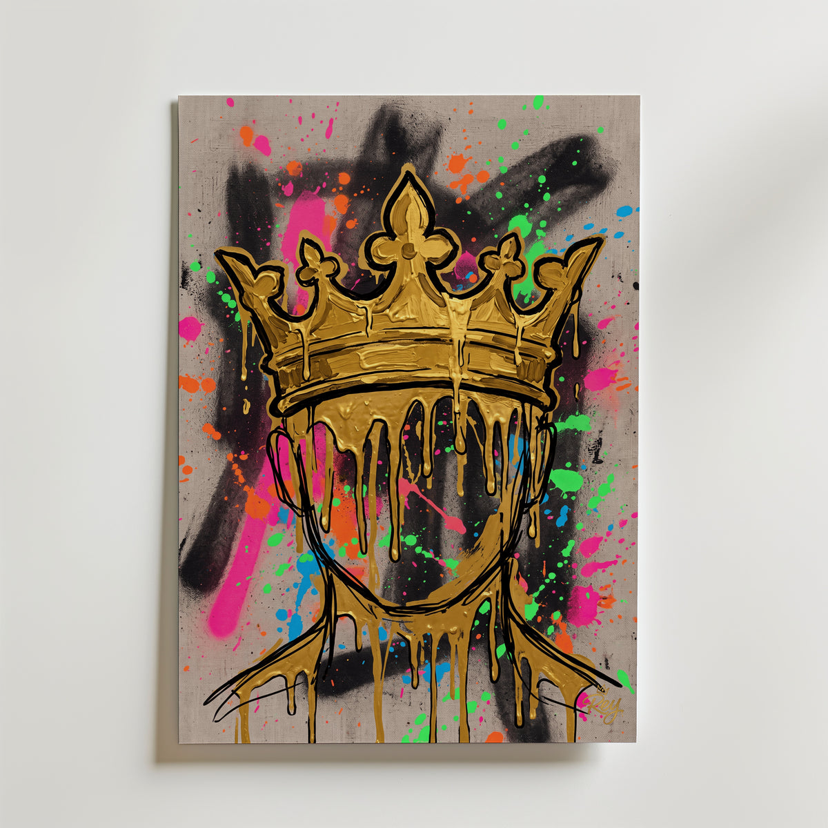 Golden Crown Poster – canvas utan passepartout