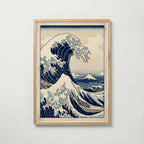 Great Wave Poster i ekram, premiumtryck från Bozetto