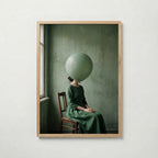 Green Balloon Poster i ekram, premiumtryck från Bozetto