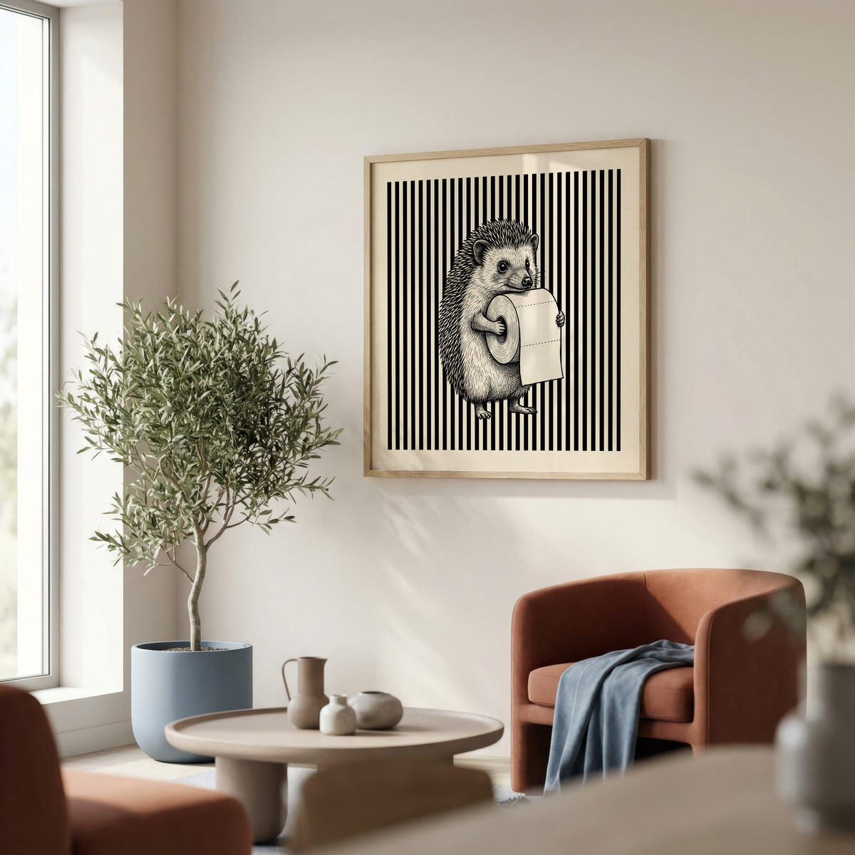 Bathroom Hedgehog Poster – i rum 4