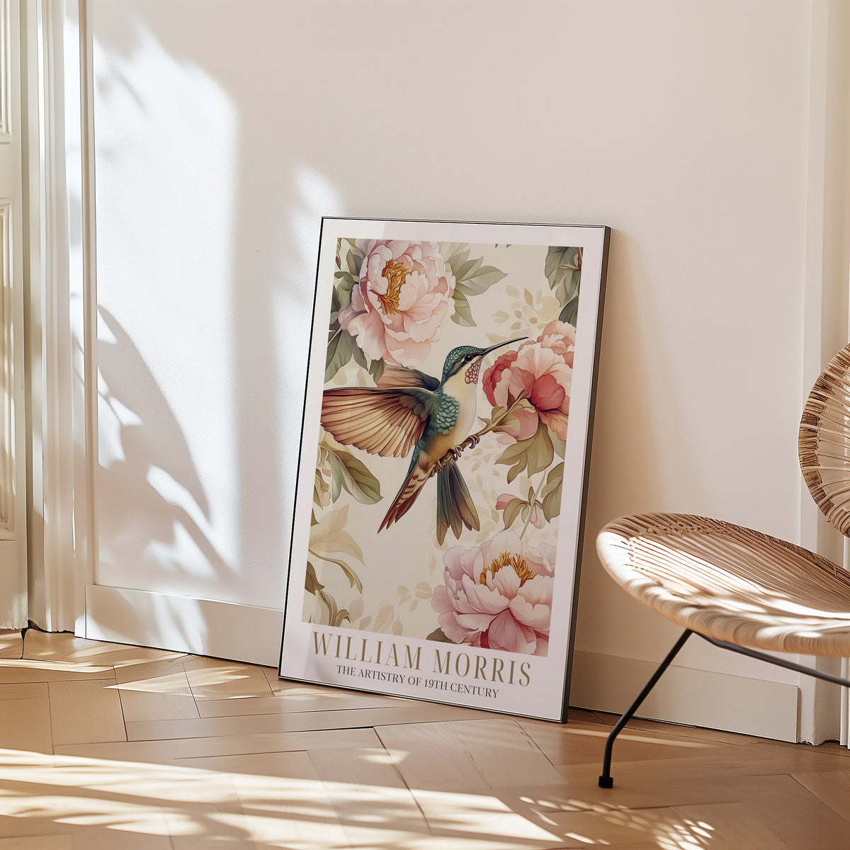 The Hummingbird Garden William Morris affisch på vägg i hemmiljö – Bozetto poster i hög tryckkvalitet