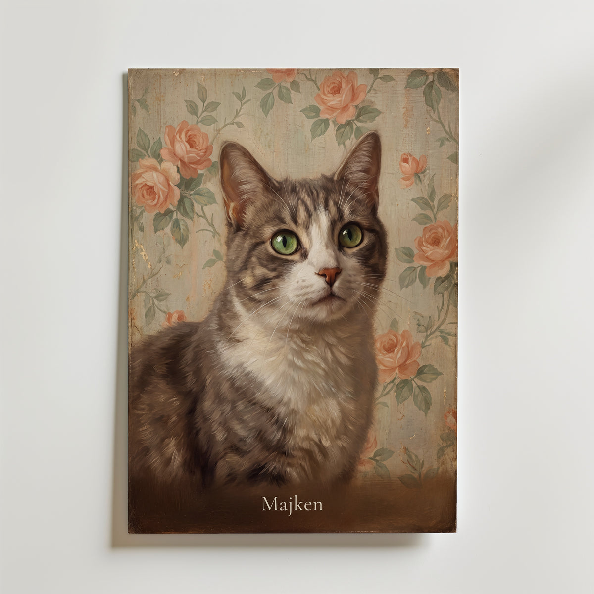 Personlig husdjursposter vintage blomster