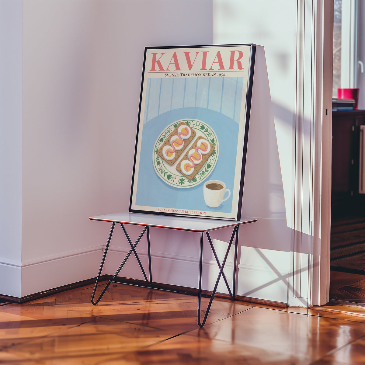 Kaviar Knäckebröd och Ägg poster på vägg hemma från Bozetto i hög kvalitet