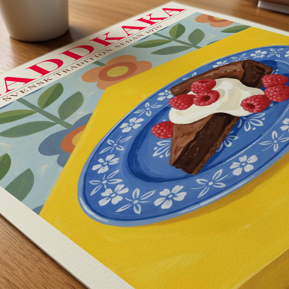 Kladdkaka Poster på skrivbord - Bozetto
