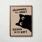 Kocken Är En Katt Poster – valnötsram