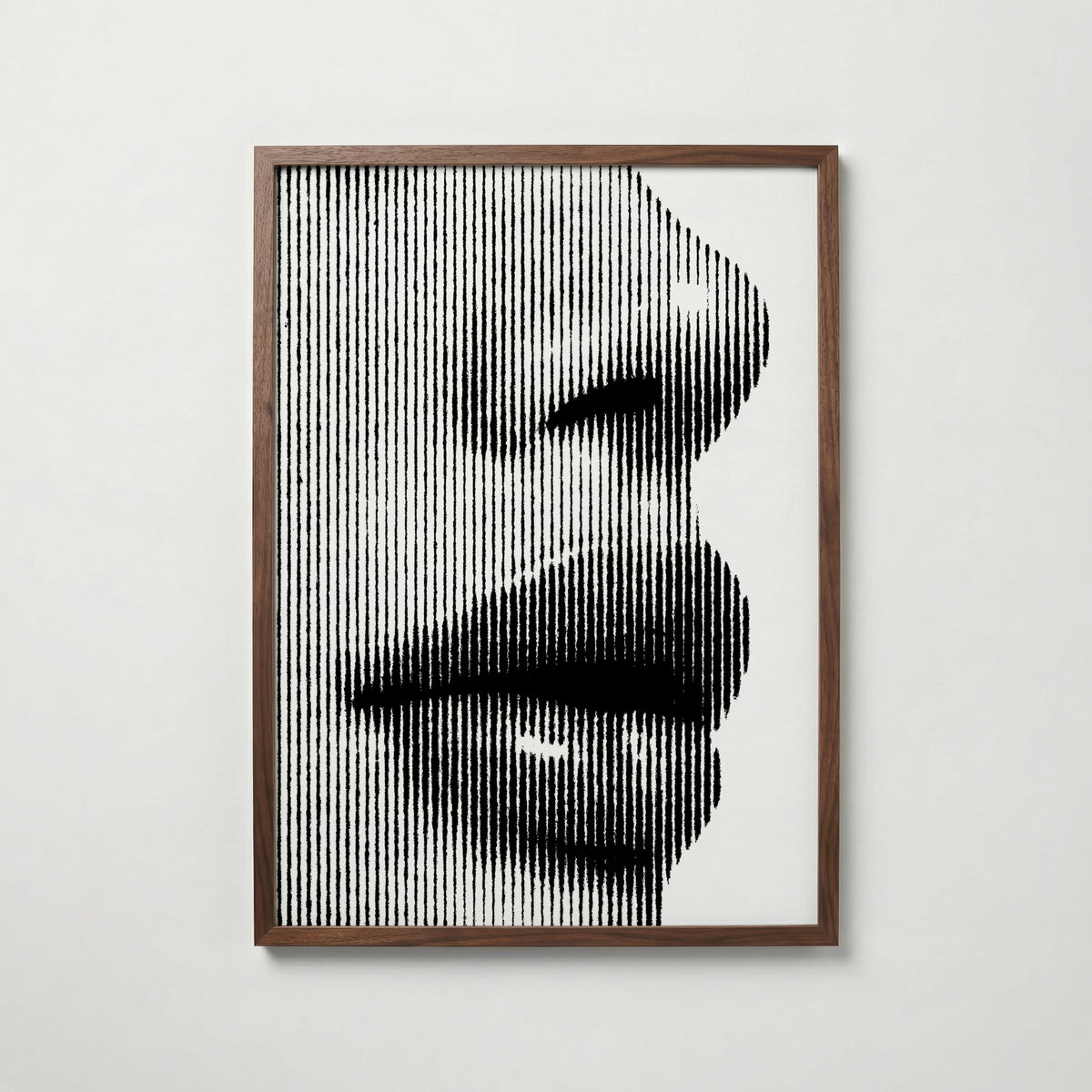 Line Portrait Poster – valnötsram
