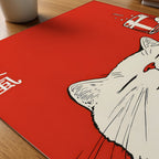 Midnight Toast Cat poster på skrivbord, paper_desk – Bozetto