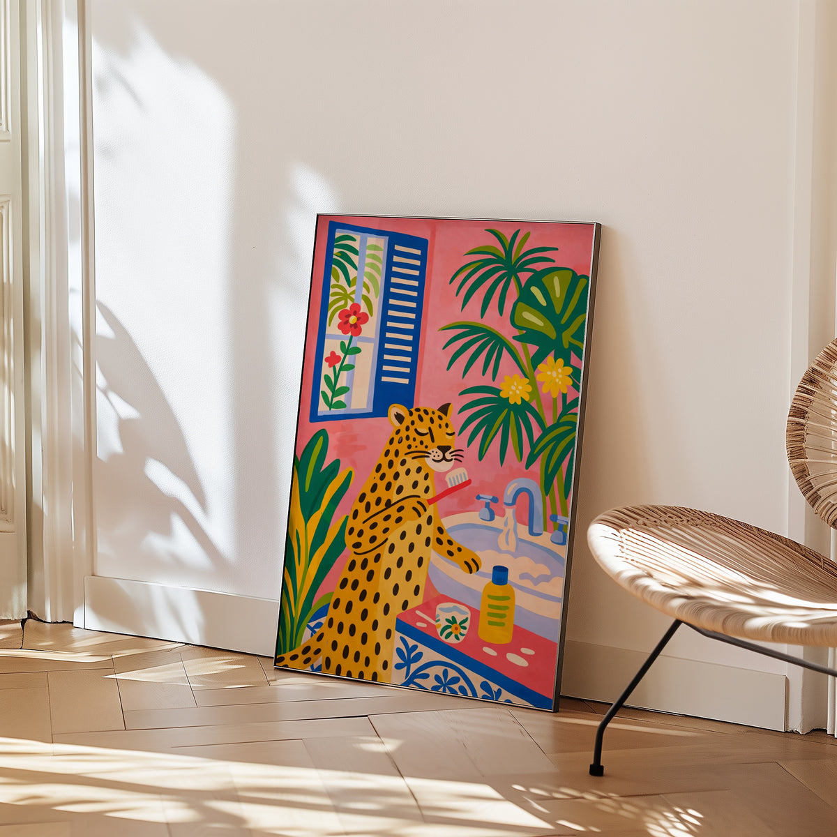 Morning Ritual Leopard Poster