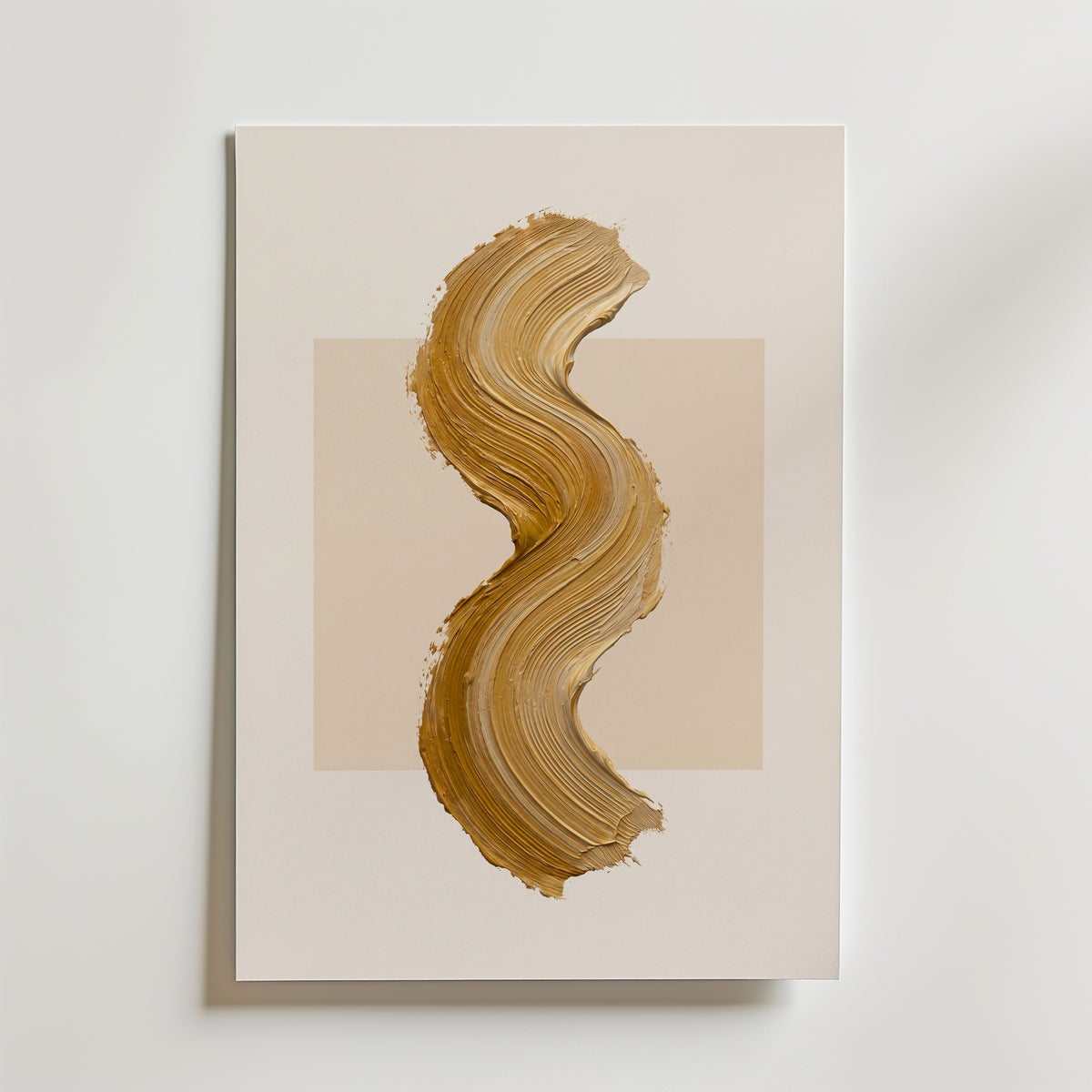 Ochre Curve Poster – canvas utan passepartout