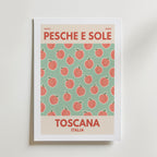 Tuscan Peaches Poster – med passepartout