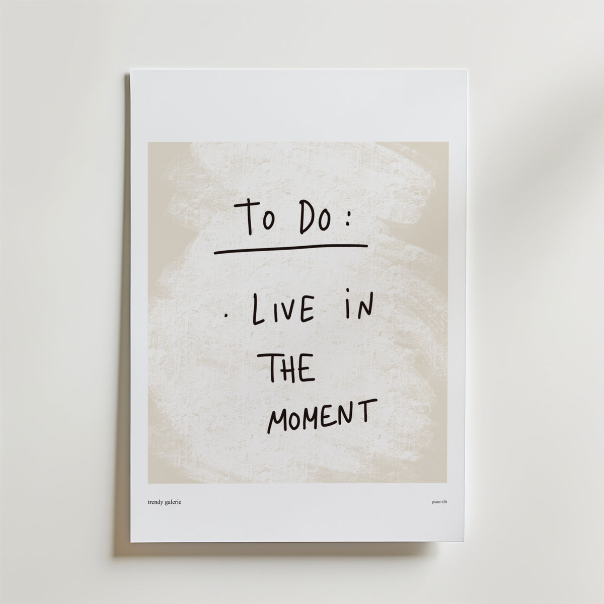 To Be, Not To Do – stilfullt konsttryck från Bozetto, tryckt på matt finpapper i hög tryckkvalitet