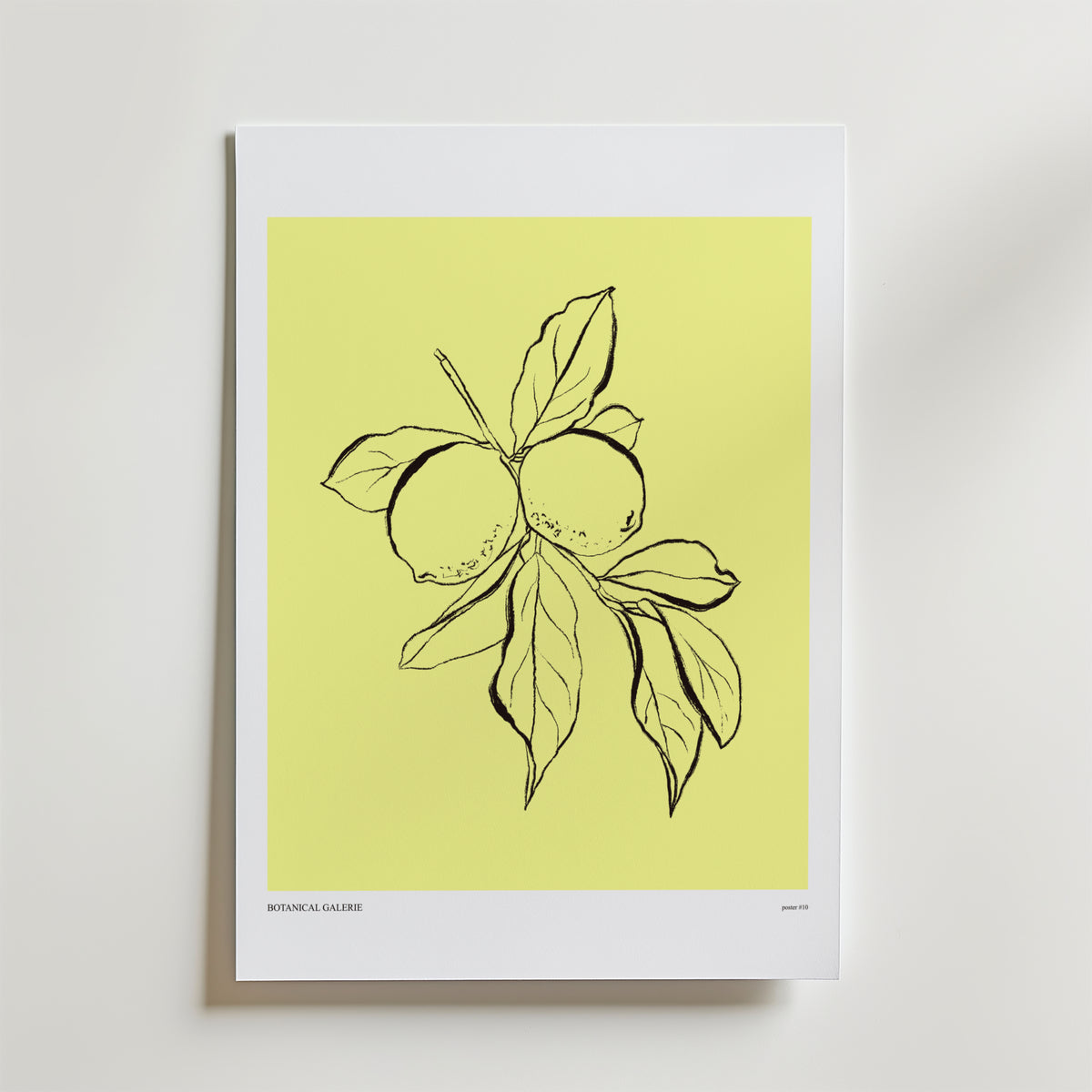 Botanical Lemon – stilfullt konsttryck från Bozetto, tryckt på matt finpapper i hög tryckkvalitet