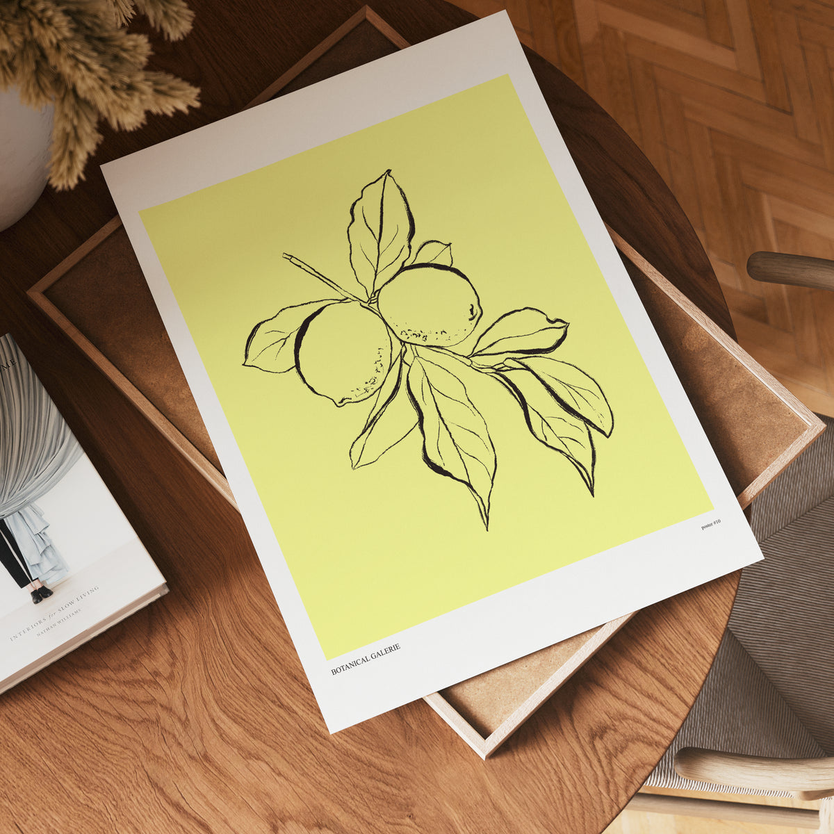 Botanical Lemon poster visad rakt fram – Bozetto affisch i hög tryckkvalitet i hög tryckkvalitet