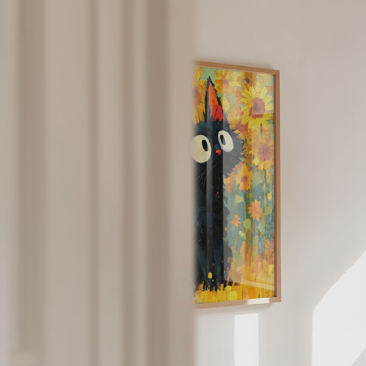 Cat in Sunflower Poster – väggvideo