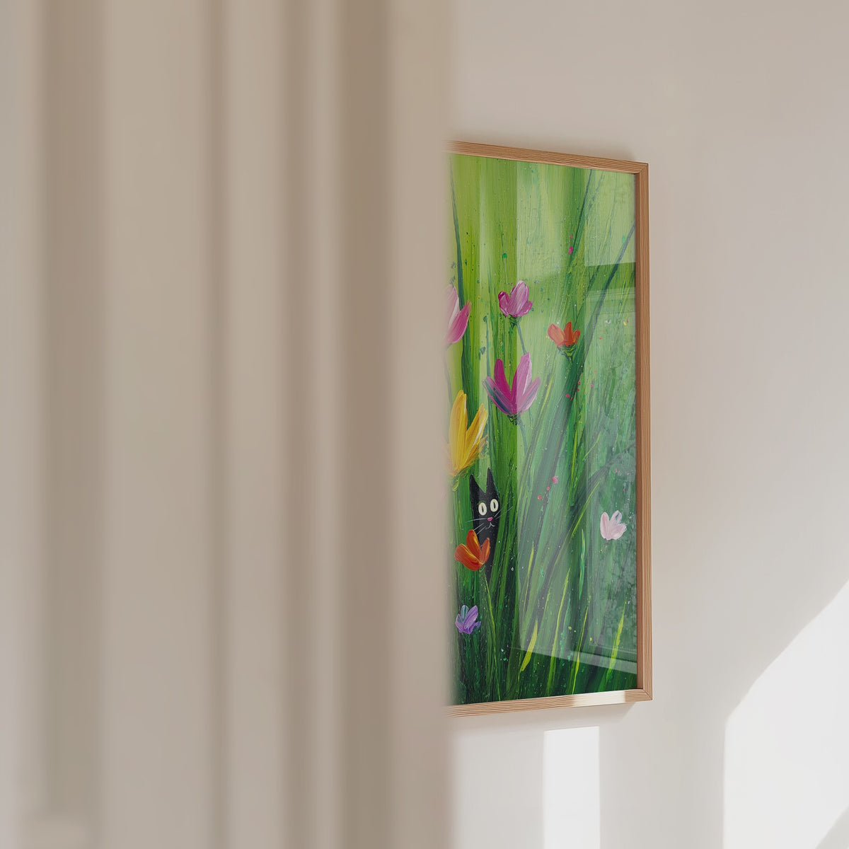 Hidden Garden Cat Poster – väggvideo