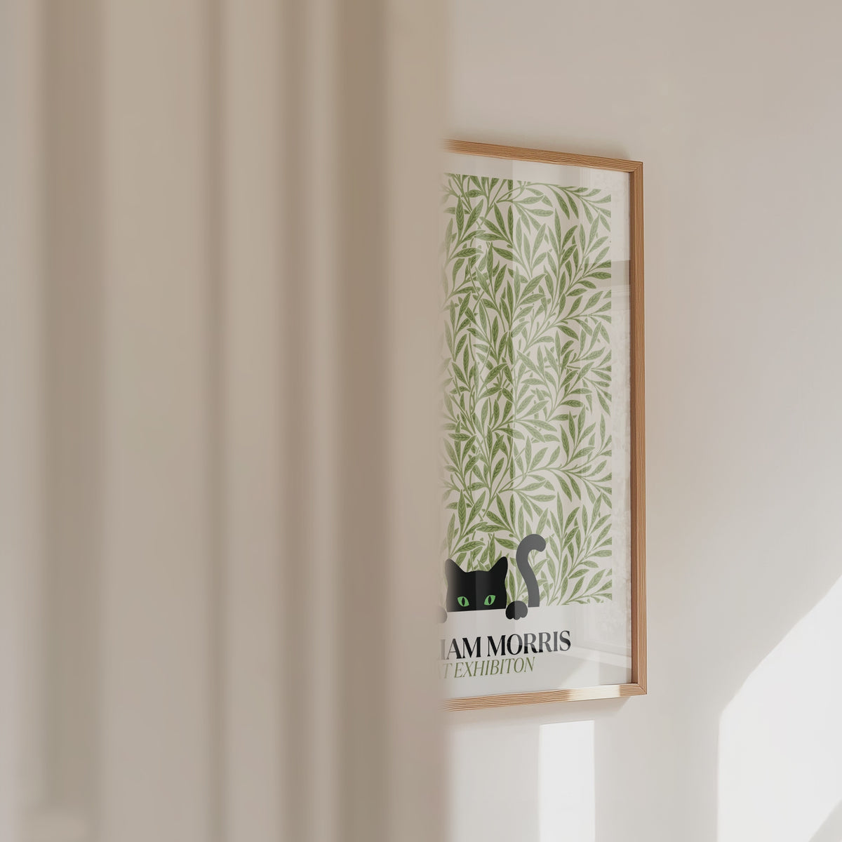 William Morris Cat Exhibition Poster