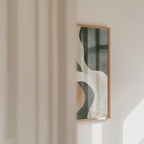 Abstract Green Shapes No.2 Poster