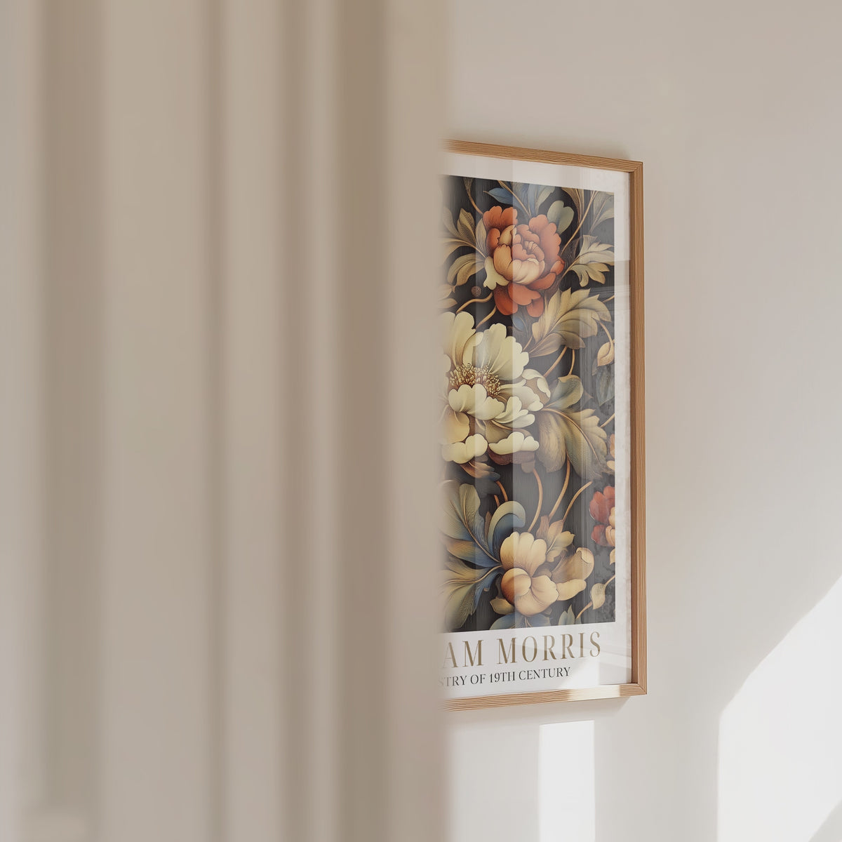Golden Flowers Pattern William Morris Poster