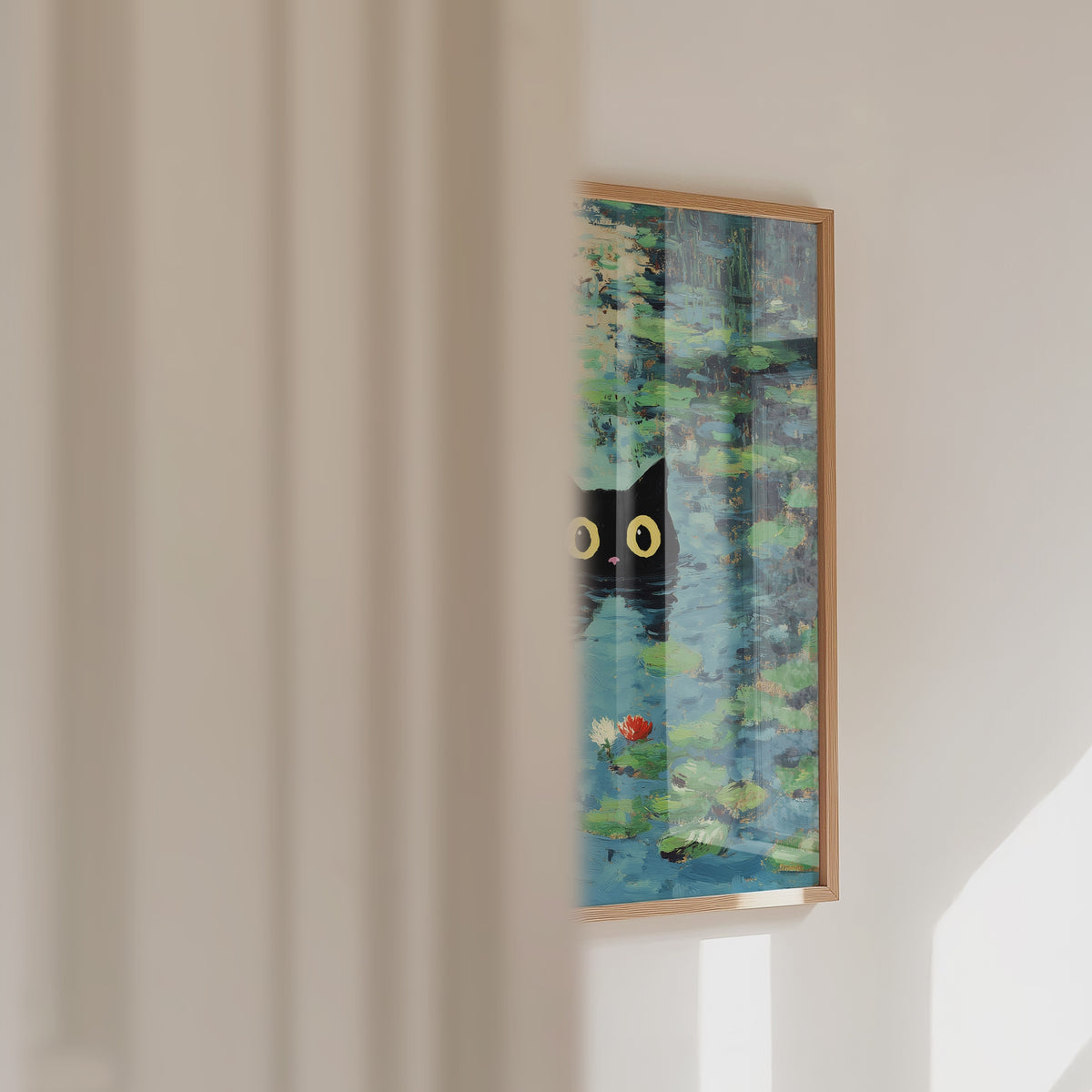 Waterlily Cat Poster – väggvideo