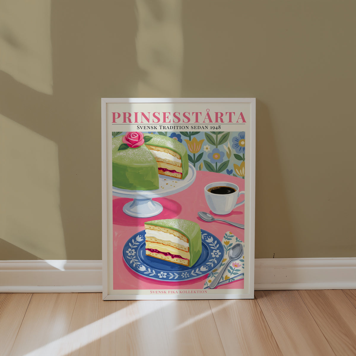 Prinsesstårta Poster i ram i inrett rum - Bozetto