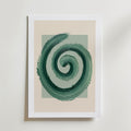 Sage Spiral Poster – med passepartout