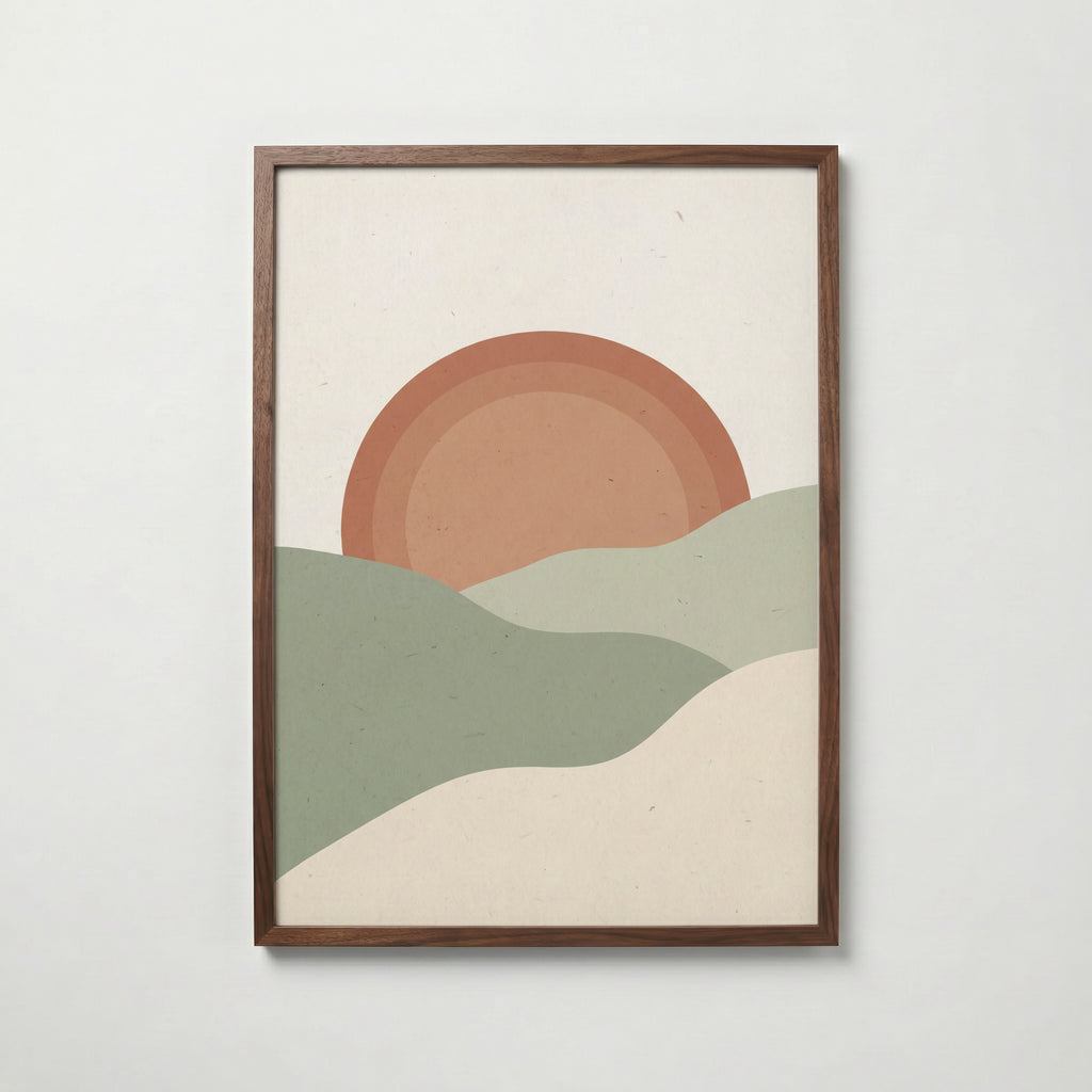 Sage Sunrise Poster – valnötsram