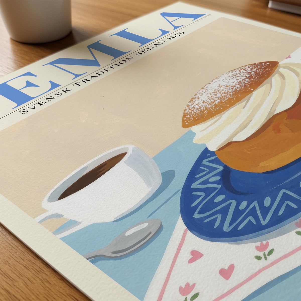 Semla Poster pa skrivbord - Bozetto