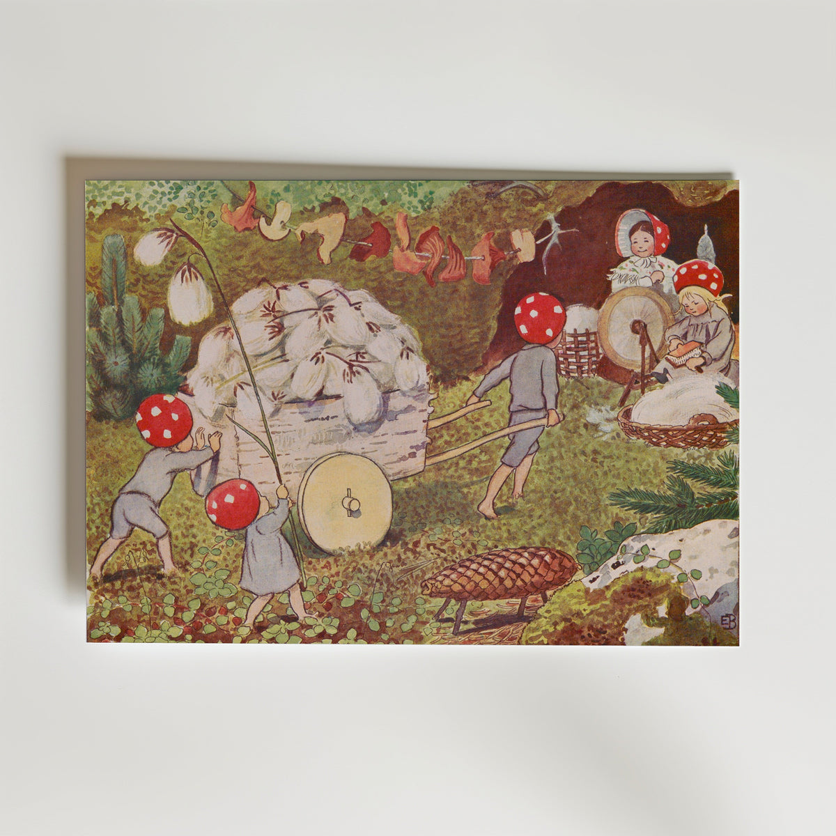 Elsa Beskow Tomtebobarnen Skogens Skörd Poster – utan passepartout