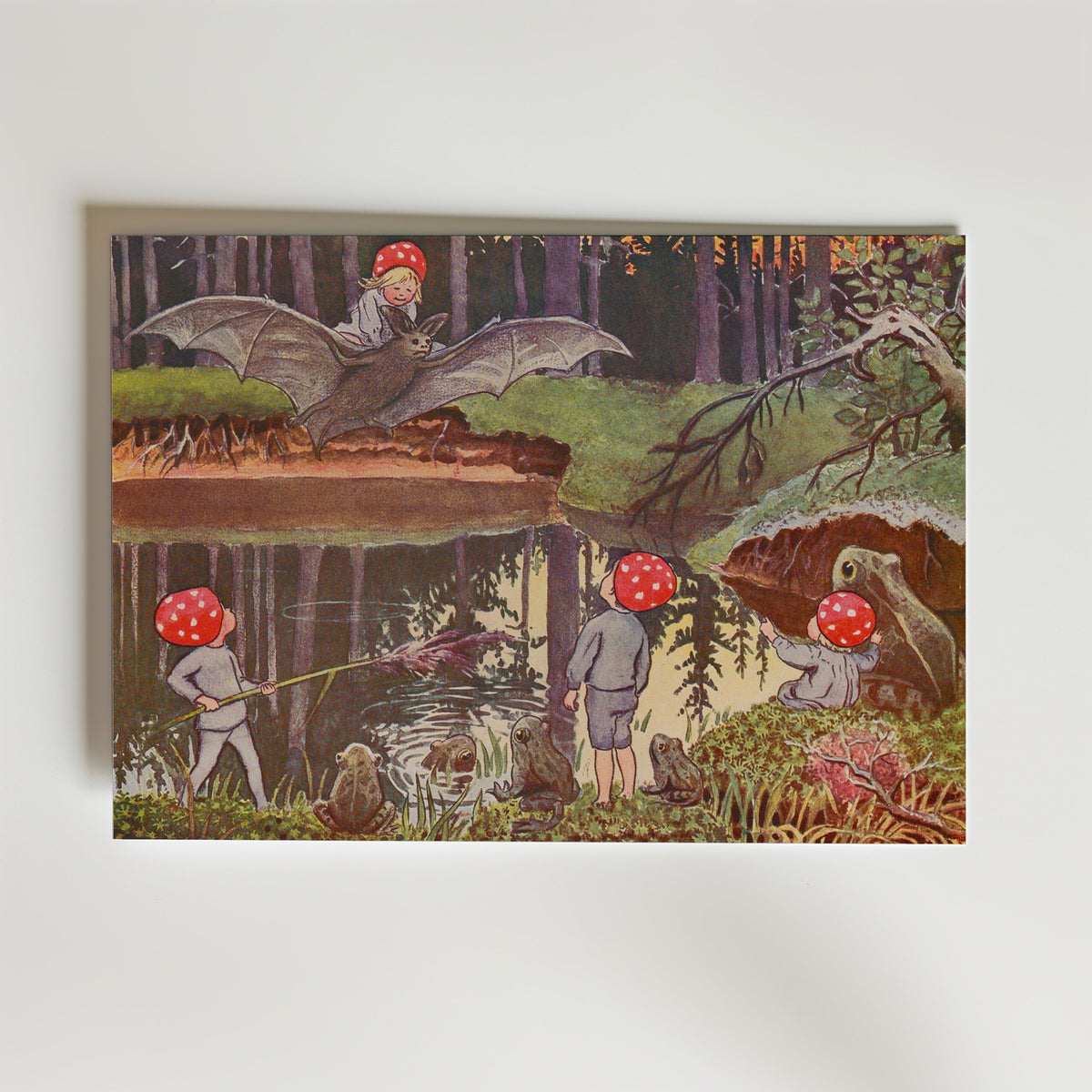Elsa Beskow Tomtebobarnen vid Skogstjärnen Poster – utan passepartout