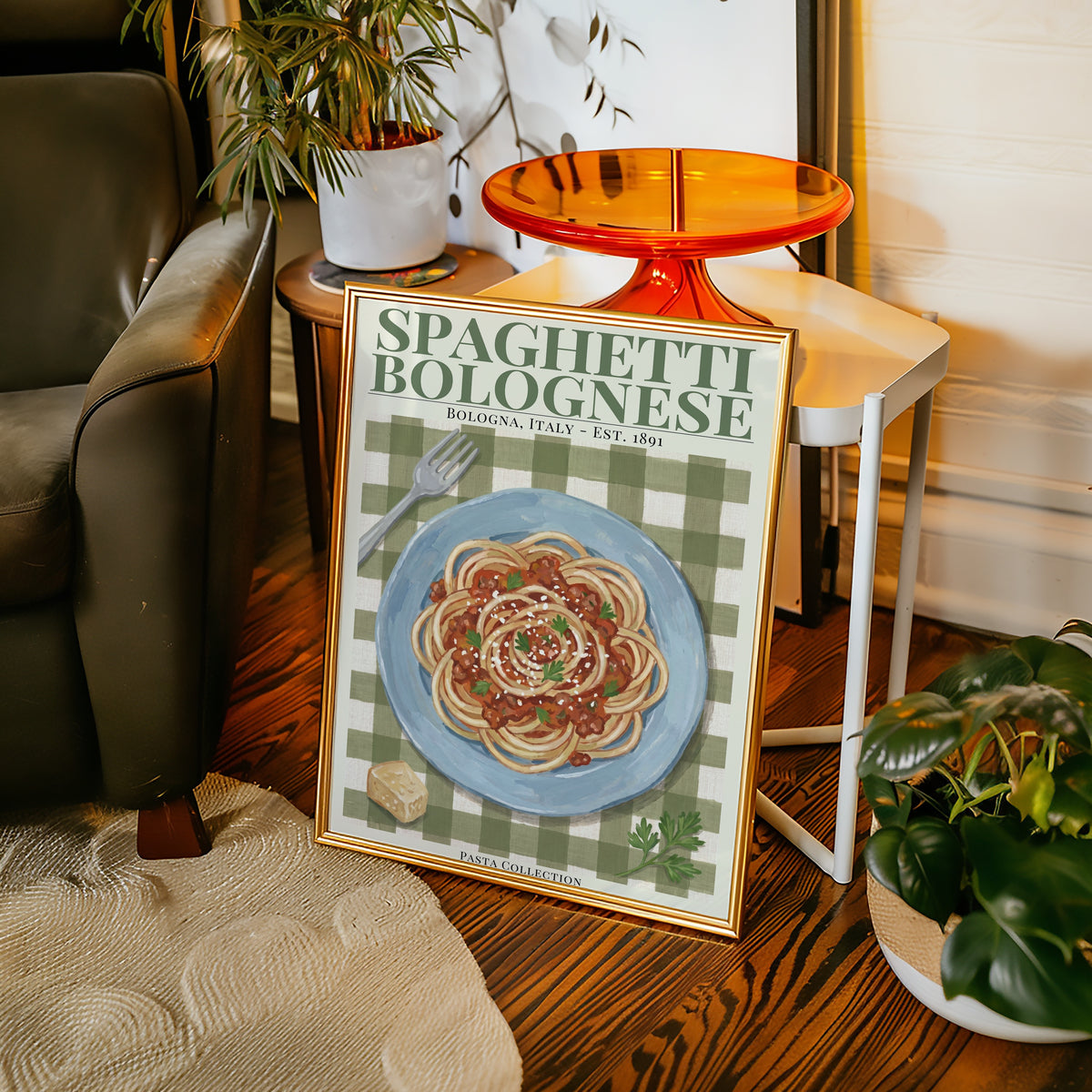 Spaghetti Bolognese poster på vägg - Bozetto