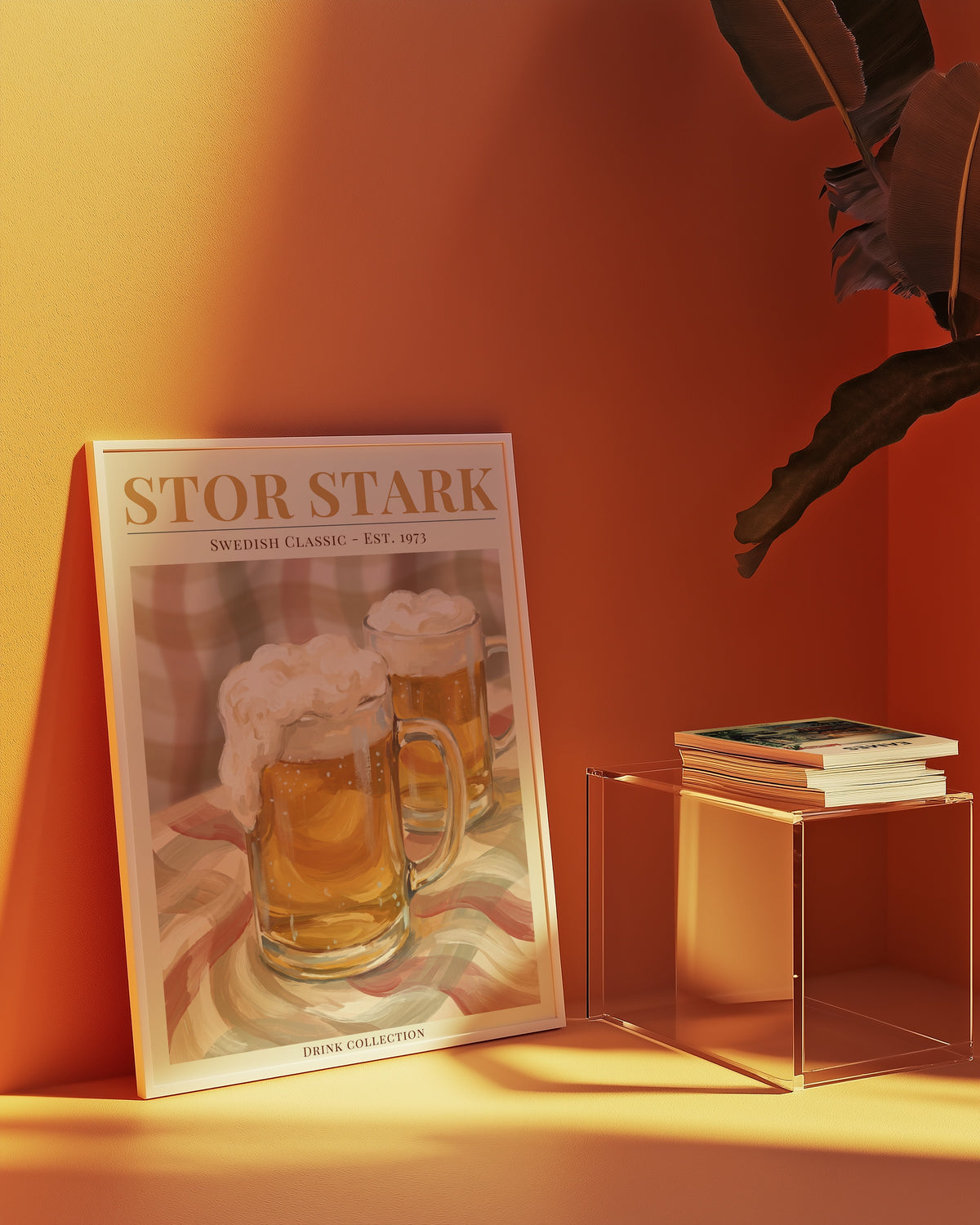En Stor Stark Öl Poster i rumsmiljö - Bozetto