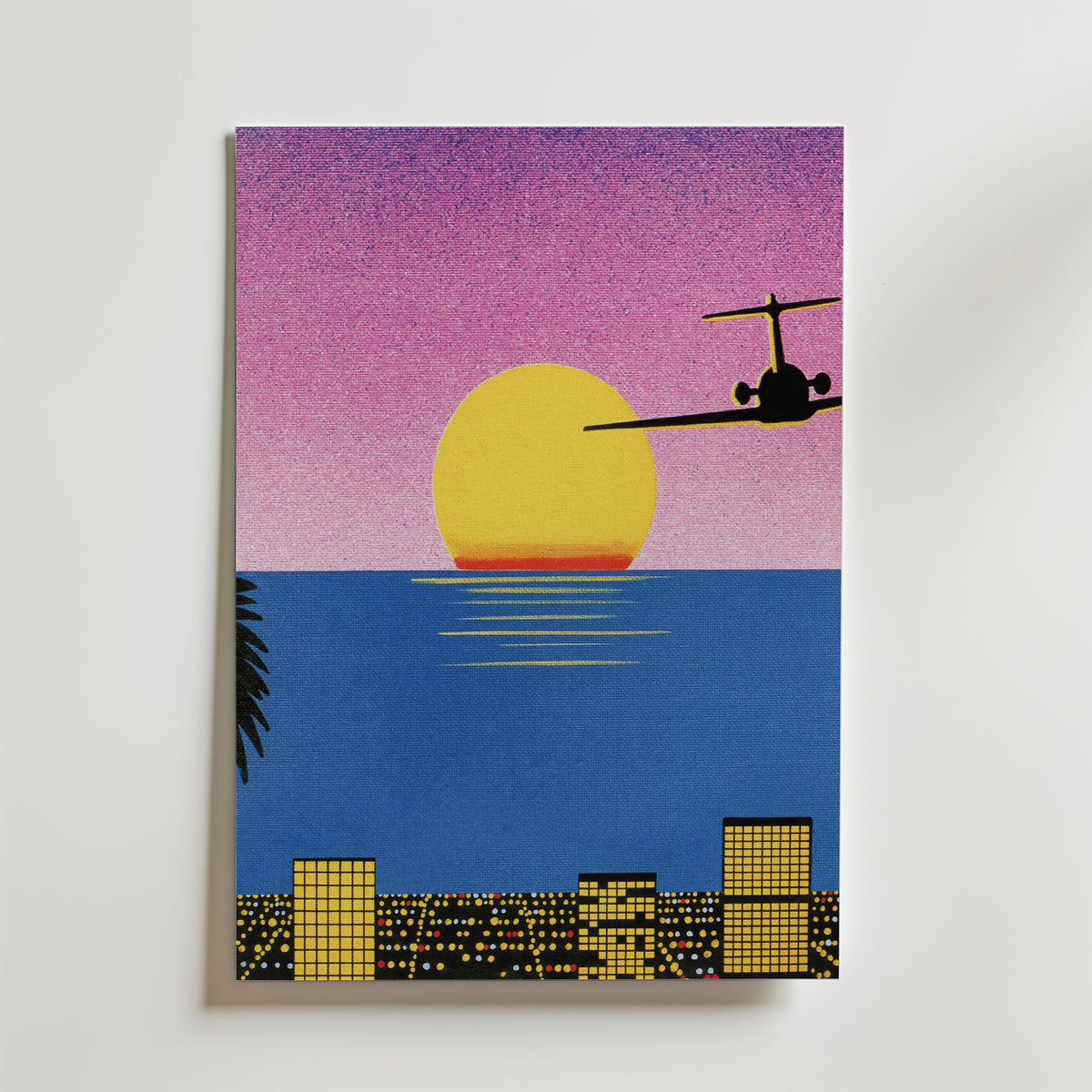 Hiroshi Nagai Sunset Departure utan passepartout