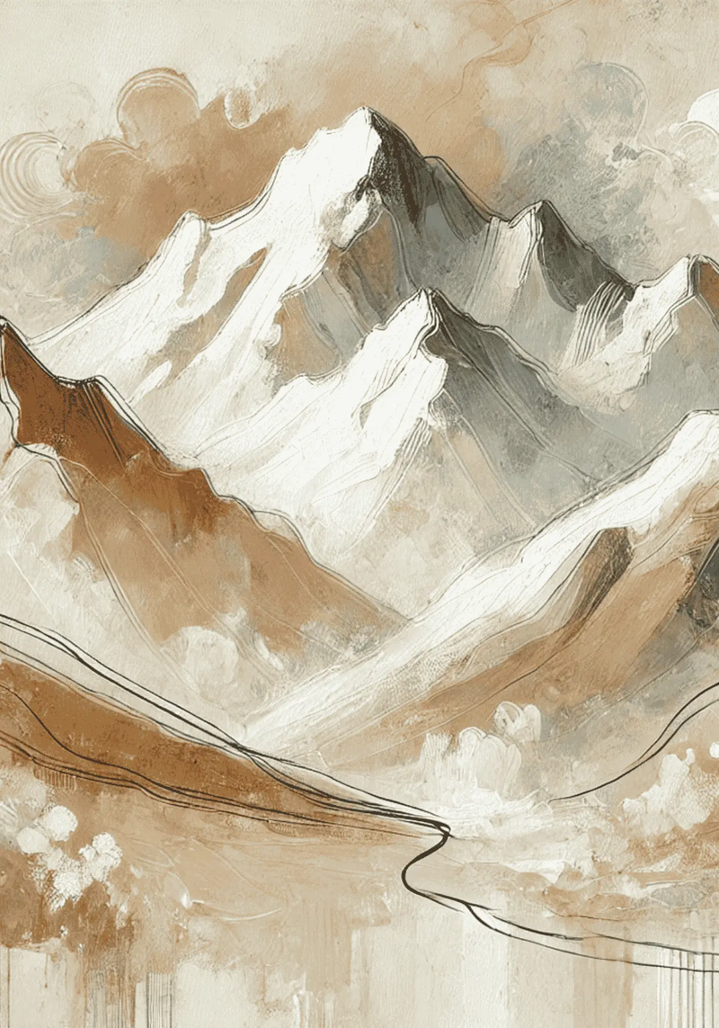 Abstract Mountains Poster