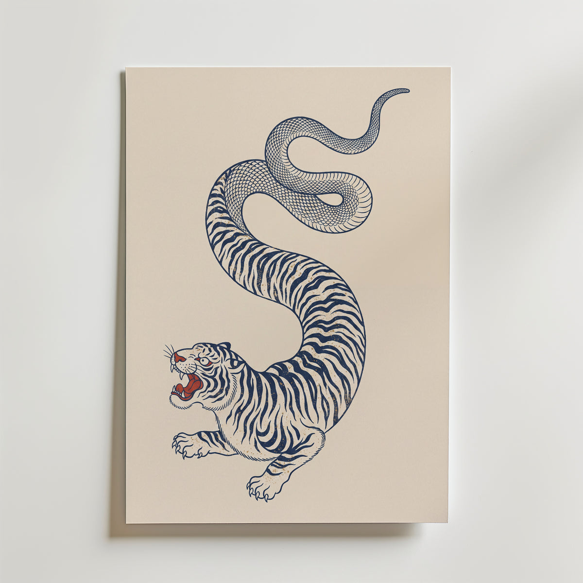 Tiger Serpent I Poster – canvas utan passepartout