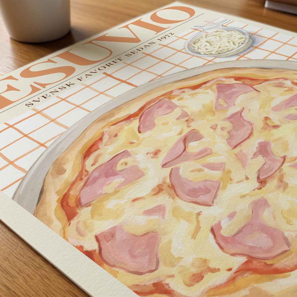 Vesuvio poster på skrivbord - Bozetto