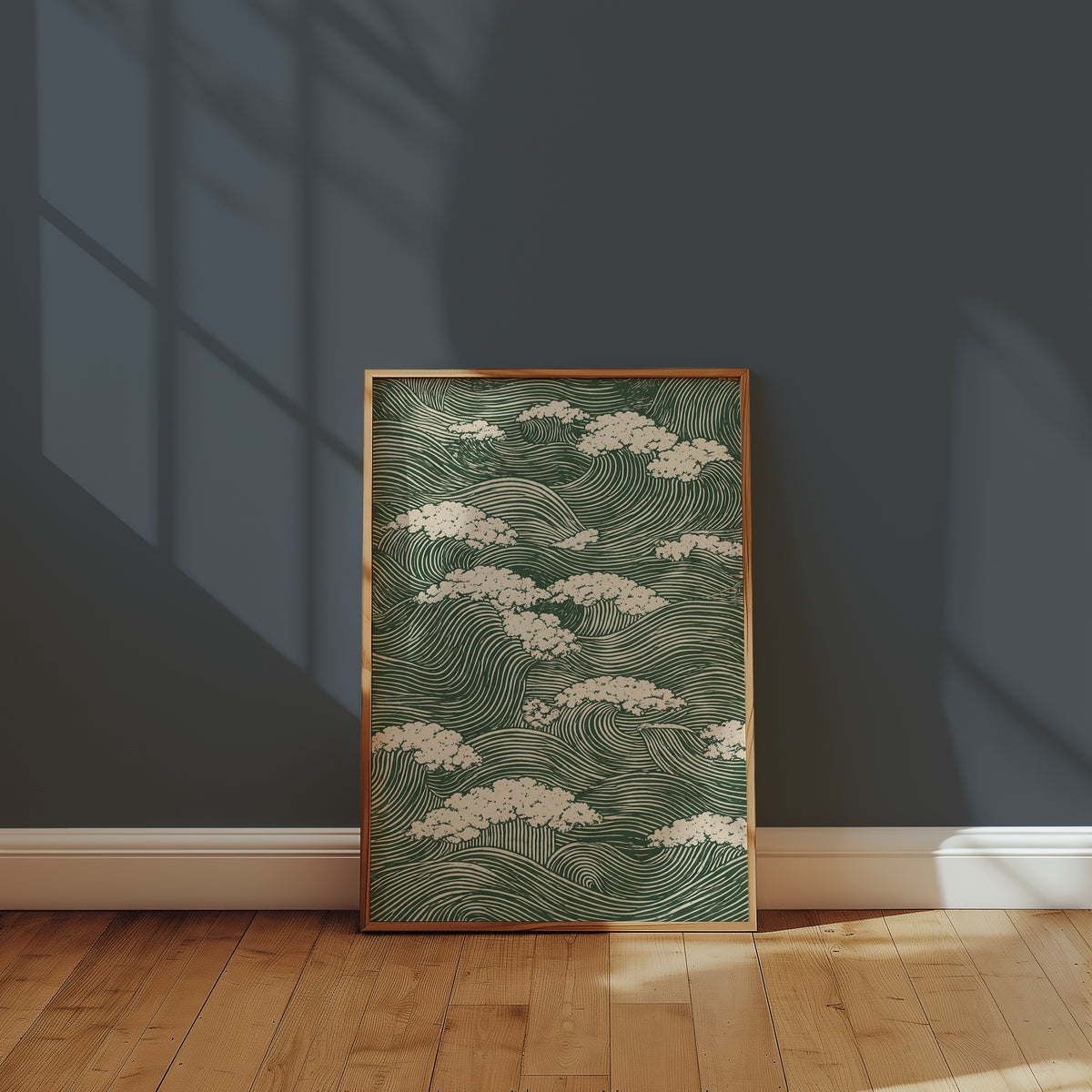 Waves and Clouds poster i stilren inredning – Bozetto affisch i hög tryckkvalitet