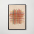 Woven Ember Poster i svart ram med vävt grafiskt motiv