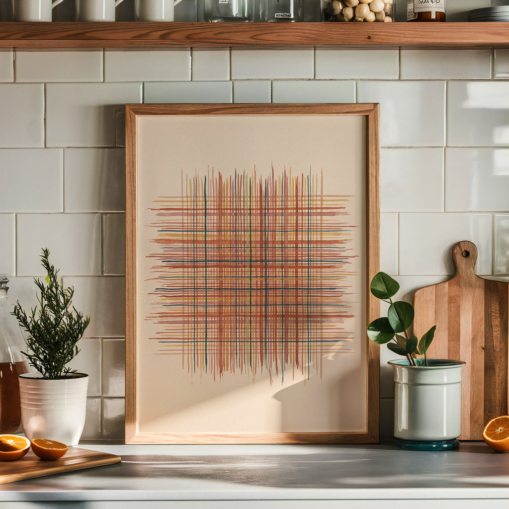 Woven Ember Poster som blickfång på neutral kalkad vägg