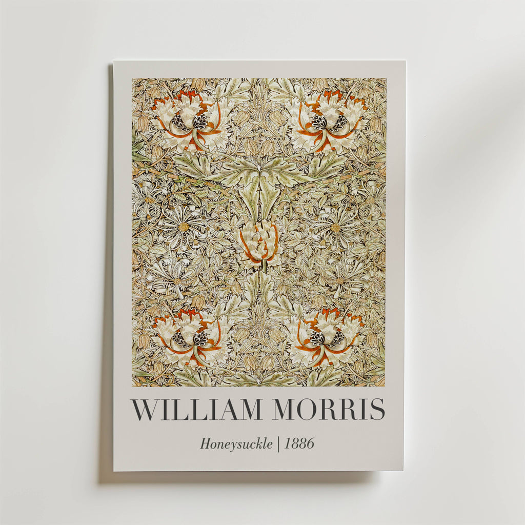 William Morris Honeysuckle 1886 affisch på neutral bakgrund – poster från Bozetto