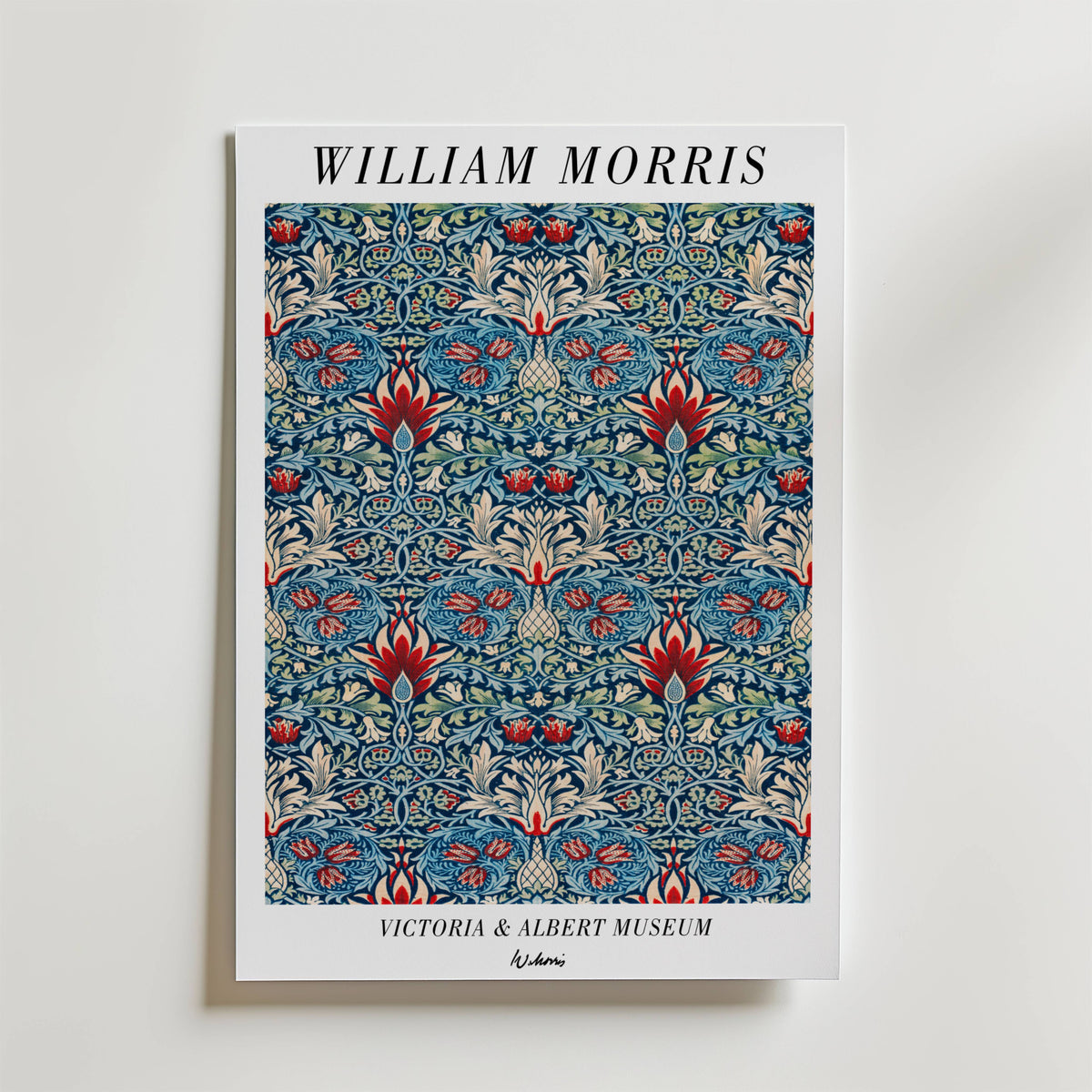 William Morris Victoria & – stilfullt konsttryck från Bozetto, tryckt på matt finpapper