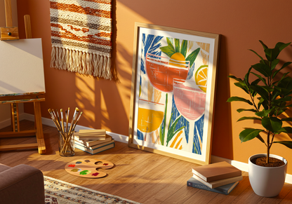 Tropical Reflections Drink Poster