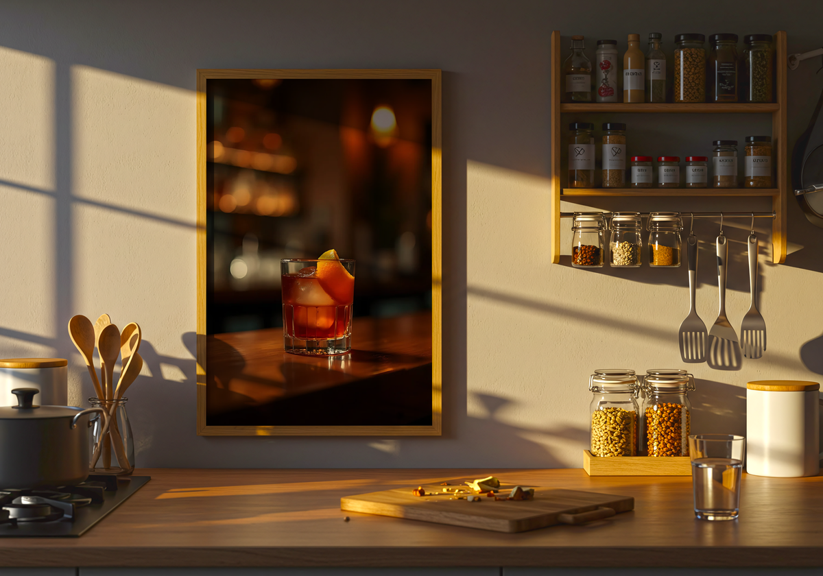 Evening Indulgence Drink – affisch med stilfullt motiv från Bozetto i hög kvalitet